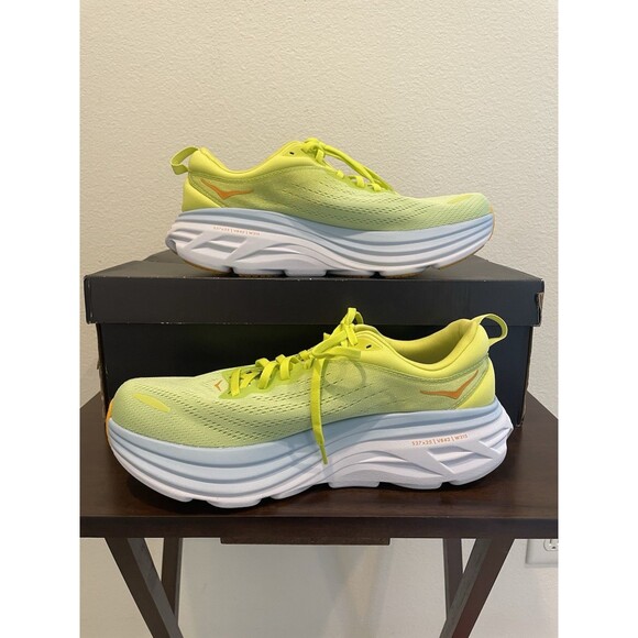 NEW HOKA ONE BONDI 8 Size 10.5 RUNNER YELLOW AUTHENTIC TRAINER RUNNING 2023 - Picture 2 of 5